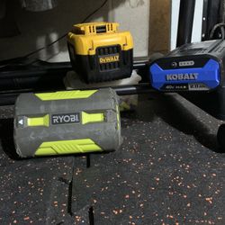 Kobalt 40v, Ryobi 40v, DeWalt 40v Batteries 