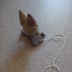 Vintage Pulling Chicken Wood