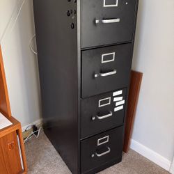 Black 4-drawer Filing Cabinet