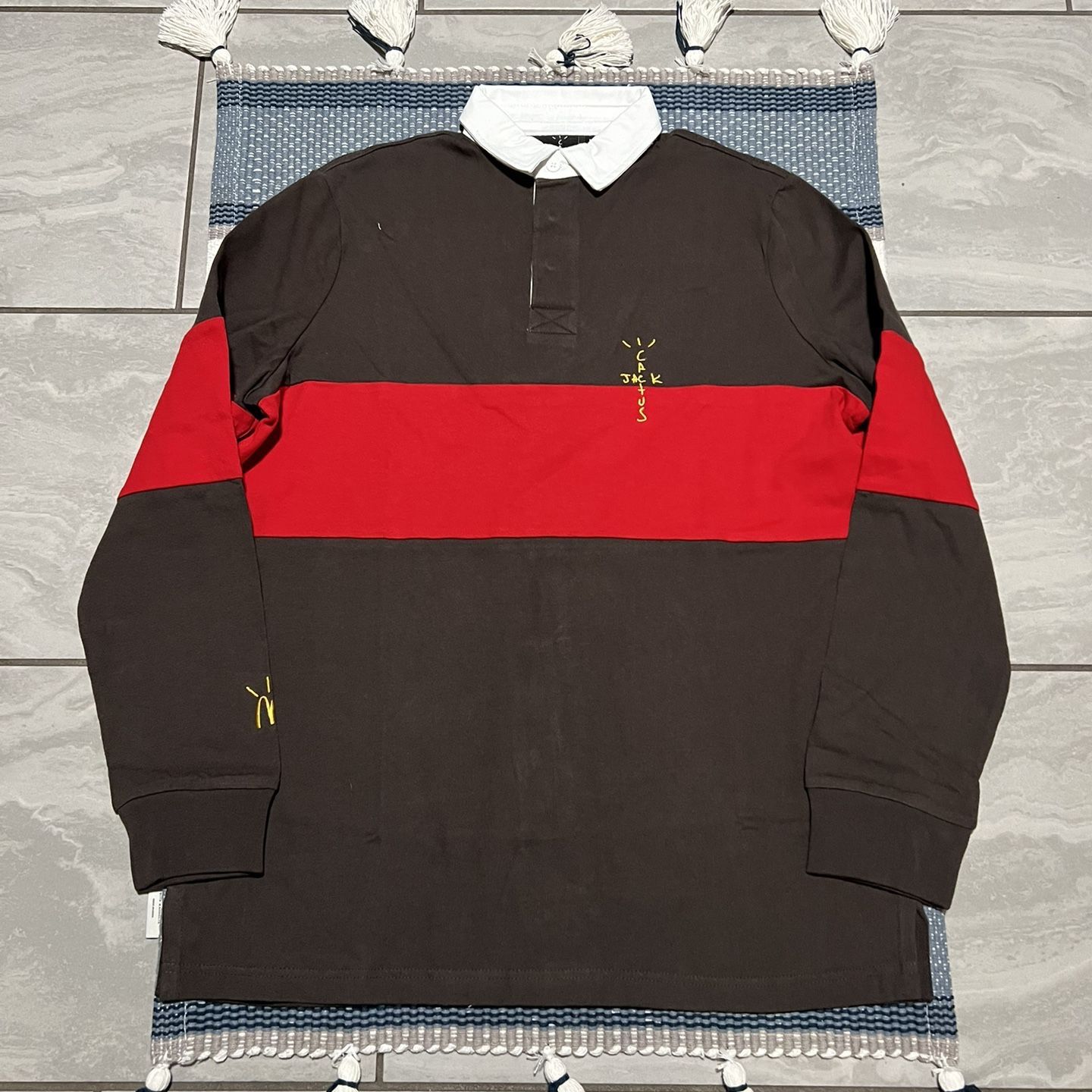 Travis Scott X McDonalds Cactus Jack Rugby Polo Brown/red Medium