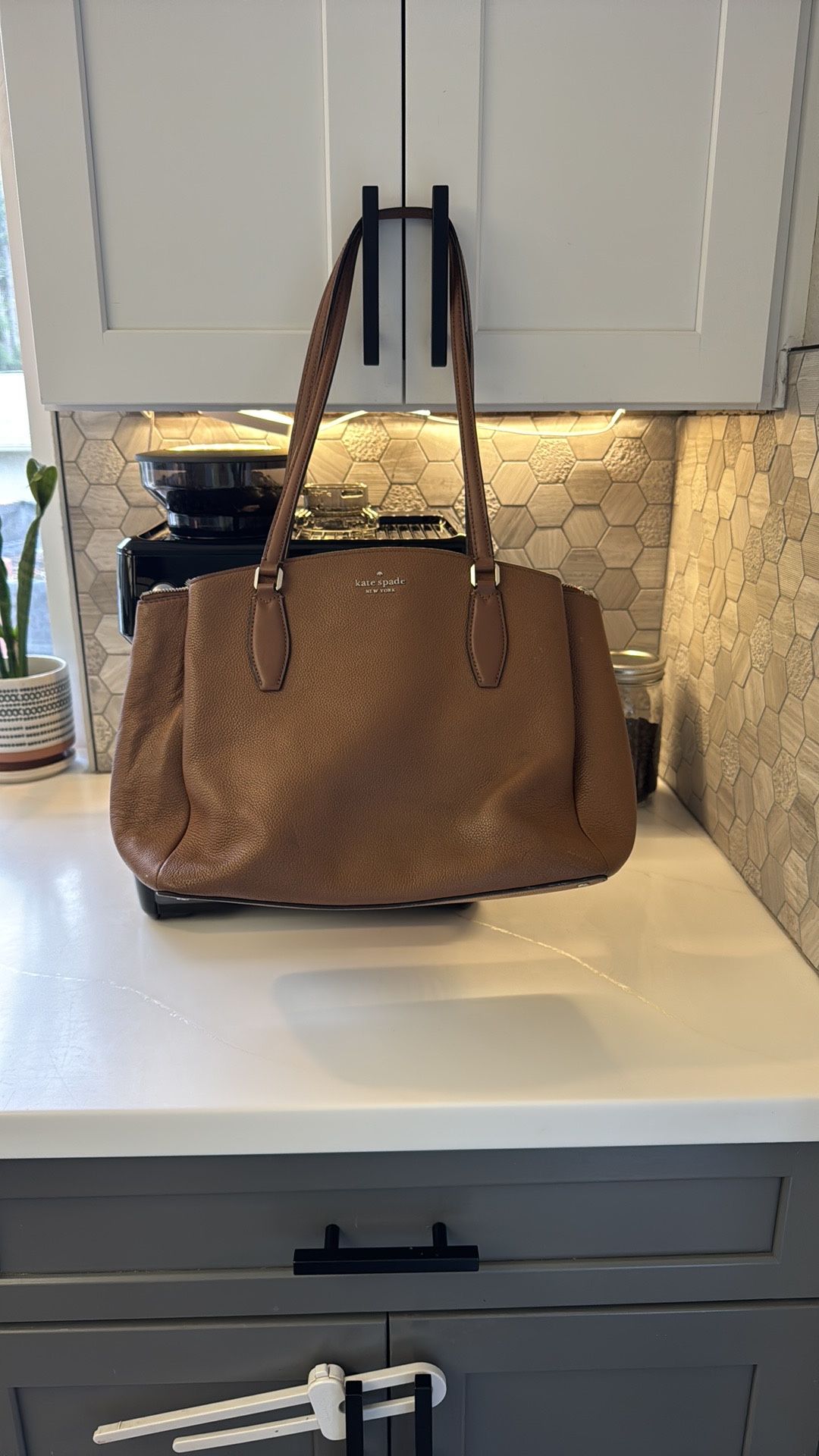 Kate Spade Brown Leather Tote Bag