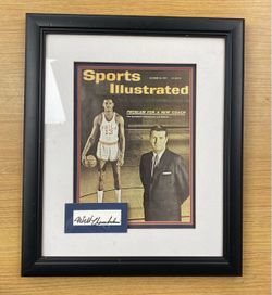 Wilt Chamberlain Signed Sports Illustrated Framed Display 15" × 18"