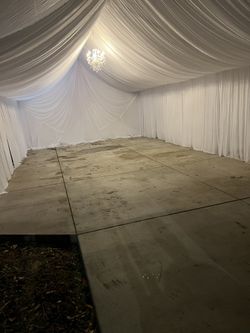 TENT AND DRAPING CARPAS CON TELAS DECORADAS