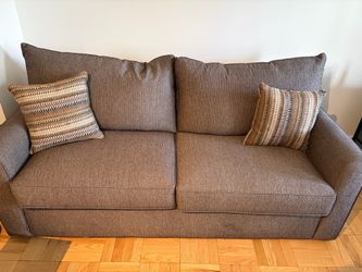 Raymour & Flanigan Trayce Queen Sleeper Sofa – Gel Mattress – FiDi