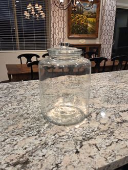 HUGE glass jars (2) cannister with lid