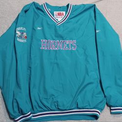 Men's Size Xlarge Reebok Pullover Charlotte Hornets Vintage Coat Jacket  