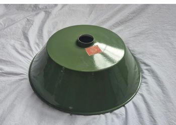 Vintage 17.5" Silvray Industrial No. 10 Green Porcelain Enamel Light Shade
