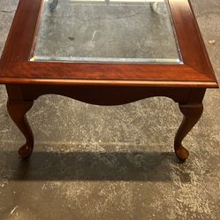 28”x48”x17”h Good Condition, Almost New Glass And Wood Coffee Table