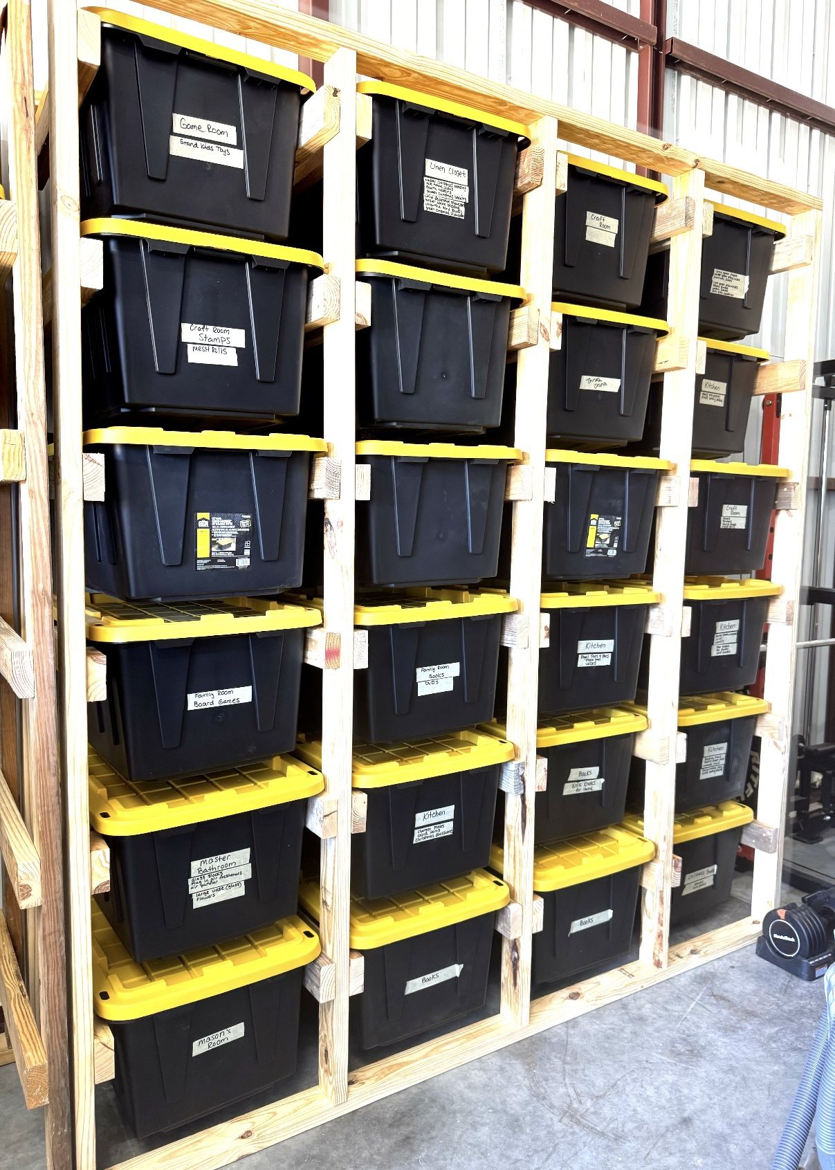 Storage Rack With Containers