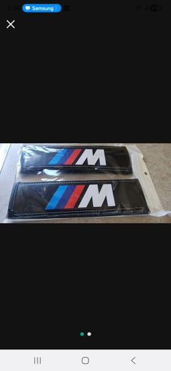 M Series BMW seat Belt Shoulder Pads Covers Velcro Closure See All Pics 4 More Accessories Sold Separately SHIPPING AVAILABLE 