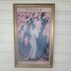 Vintage Vogue Print Gold Frame March 15th 1919