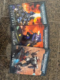 Warhammer 40K Core Book, Space Marines & T'au Empire Codex Bundle