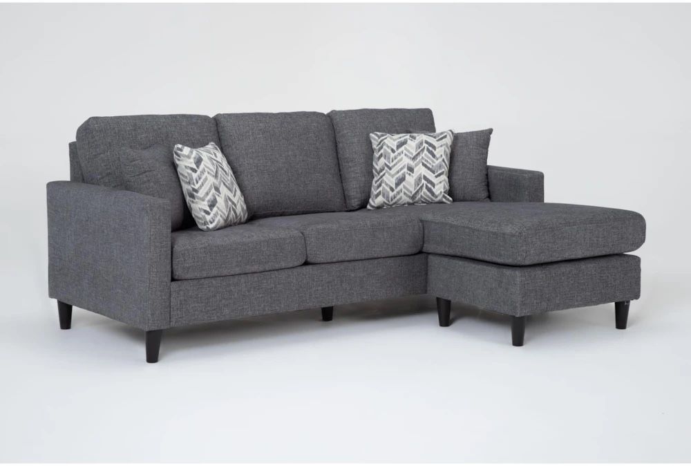 Living space Stark Dark Grey Sofa with Reversible Chaise