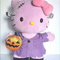 Hello Kitty Halloween Frankie Purple Porch Door Greeter Plush Sanrio 2025 NWT