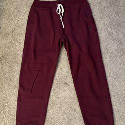 Burgundy Polo Sweats M