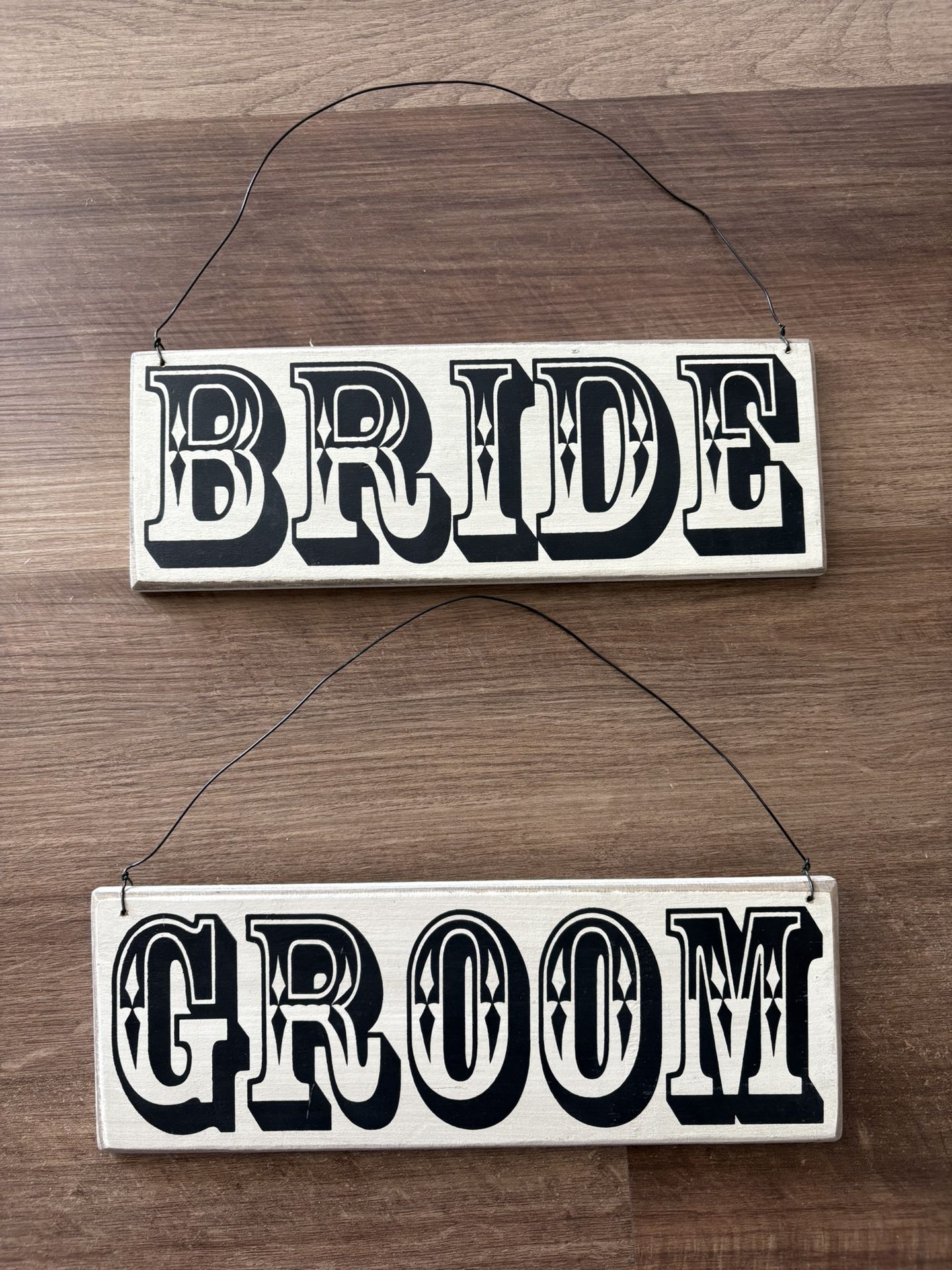 Bride & Groom Signs
