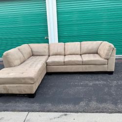 Tan Sectional Sofa with Chaise - Delivery Available!