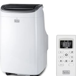 BLACK+DECKER 8,000 BTU Portable Air Conditioner up to 350 Sq. with Remote Control, White 