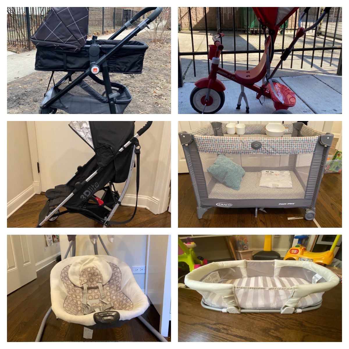 Radio flyer / Summer / Graco / GB stroller and car seat / swaddle me