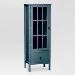 Windham Narrow Library Cabinet With Door/drawer