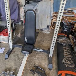Olympic Weight Bench And Squat Rack Fitness Gear Pro Series