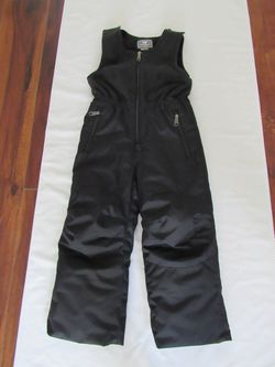 4T Black Snow Bibs, White Sierra
