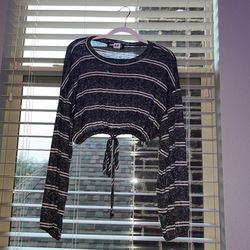 Cropped Stripe Sweater