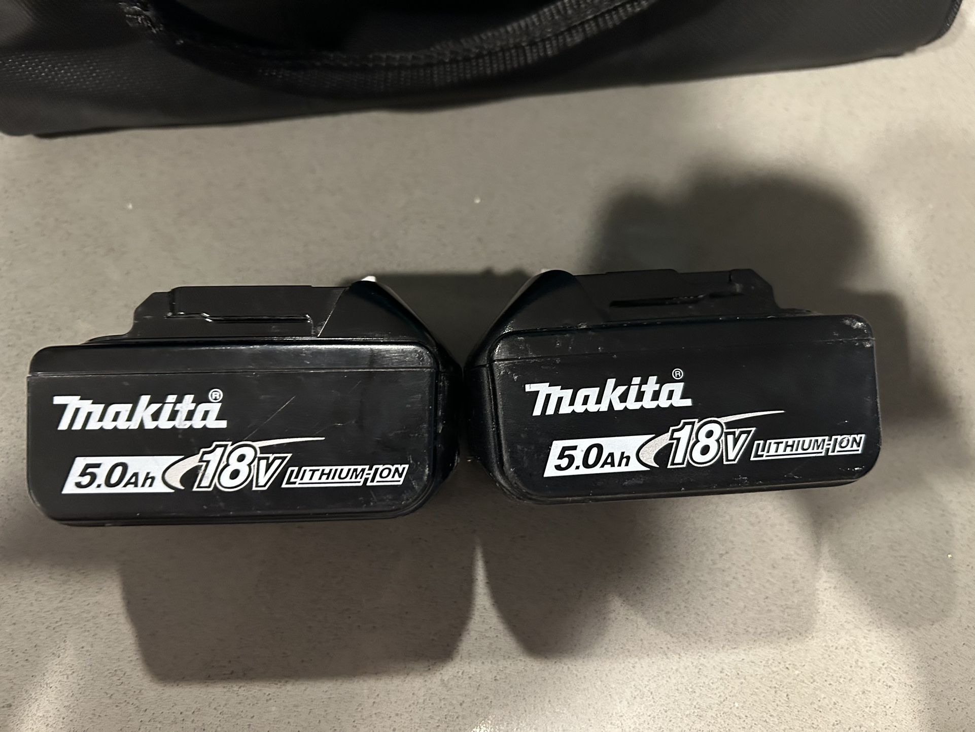2 Makita 5.0 Batteries