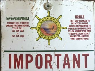 Vintage Emerald Isle Beach sign