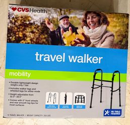 Folding travel walker