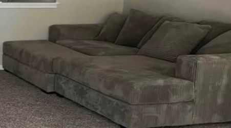 Gray sectional couch
