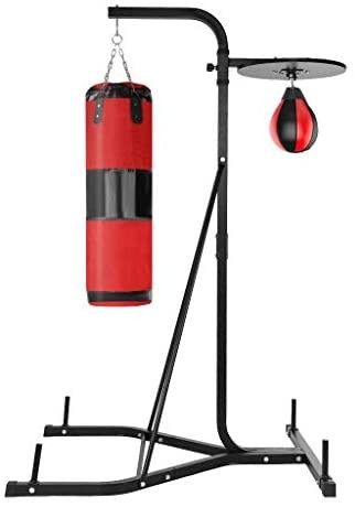 F Style Punching Bag Stand With Punching Bag And Speed Ball For Boxing Training