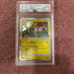 PSA 10 Gem Mint 2018 Pikachu Promo Pokemon Card Friendly Shop Rare