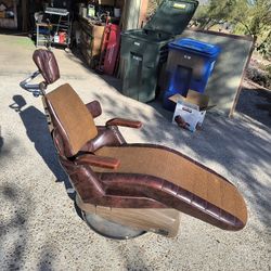 Vintage Dental Chair Mancave Furniture Piece