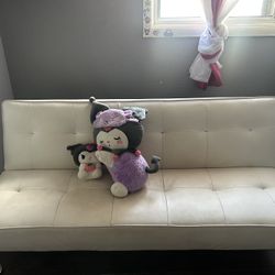 White Futon For Small Spaces - In Good Condition 