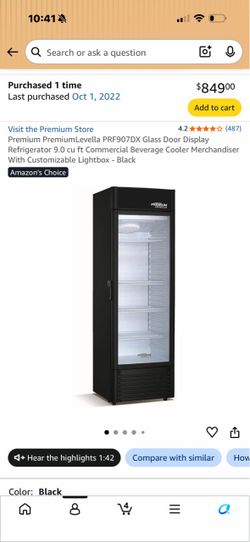 Refrigerator 9.0 cu ft Commercial Beverage Cooler