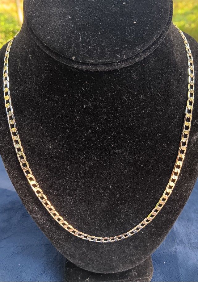 Silver 20" Cuban Link Necklace
