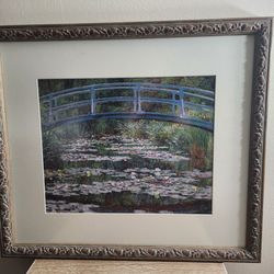 Used Monet Print 23 1/2" wide x  20" high