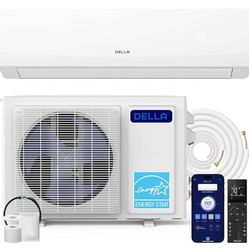 DELLA Serena series 9K 12K 18K 24K Mini Split Air Conditioner Heat Pump R32 Precharged 16.4FT Line set AHRI Certified HVAC/Wholesale Welcome! 