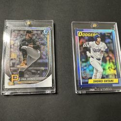MLB Shohei Ohtani And Paul Skenes Refractor Cards