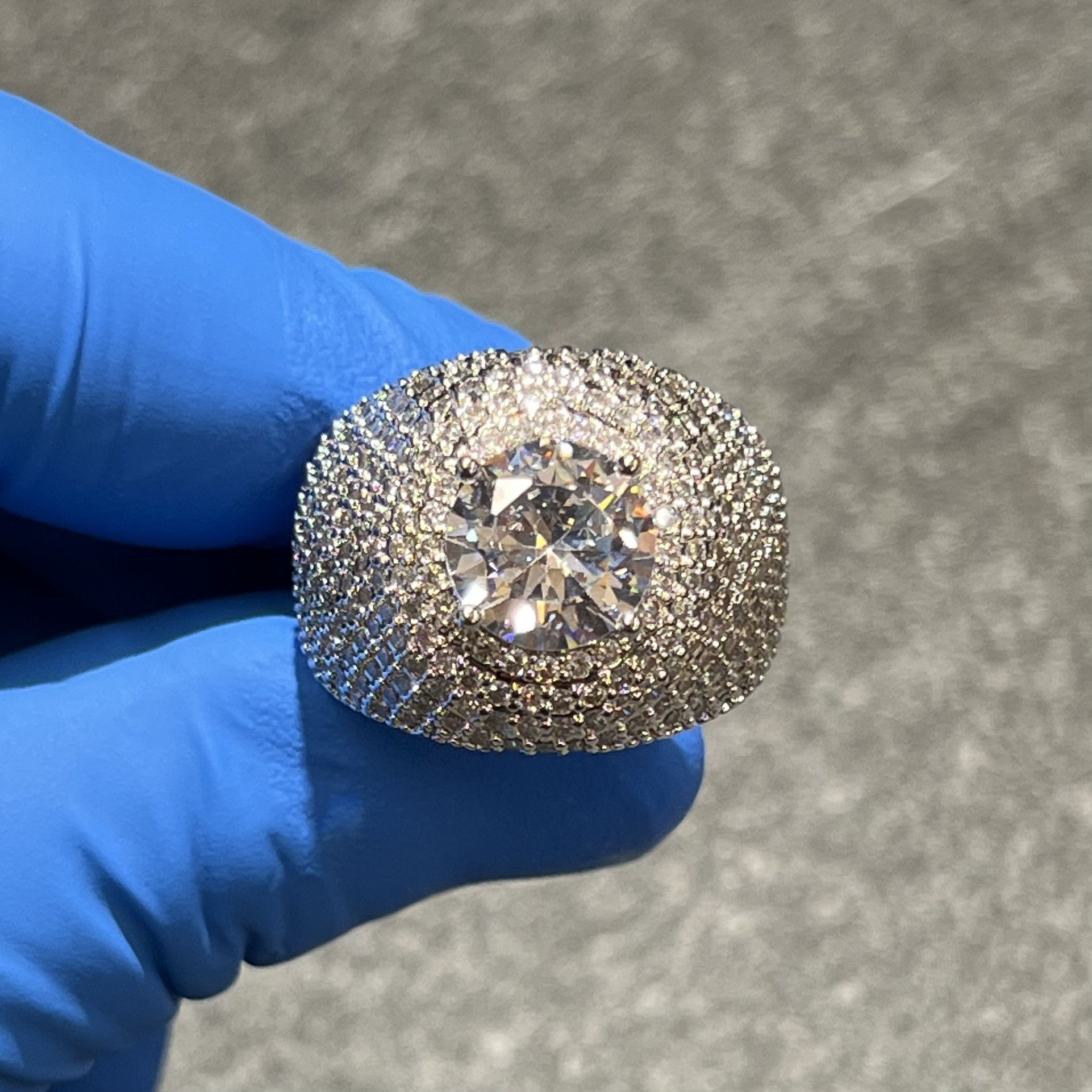 14K WHITE GOLD FILLED VVZ CZ RING