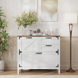 Lateral File Cabinet With 4 Drawers White/brown 
