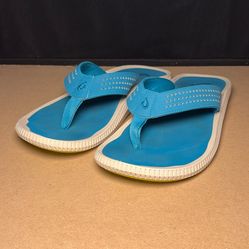 OluKai Ulele Men's Beach Sandals - Tropic Blue Size 12
