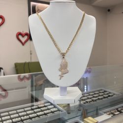 Cadena Y Medalla Oro14k Nuevo 