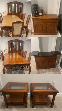 Dining Room Set w/ Bar, China Cabinet / Hutch & end tables - 11 pieces! Best offers welcome!