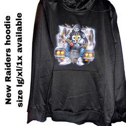 New Men’s Raiders Ghostface Hoodie Size Availability On Pic 
