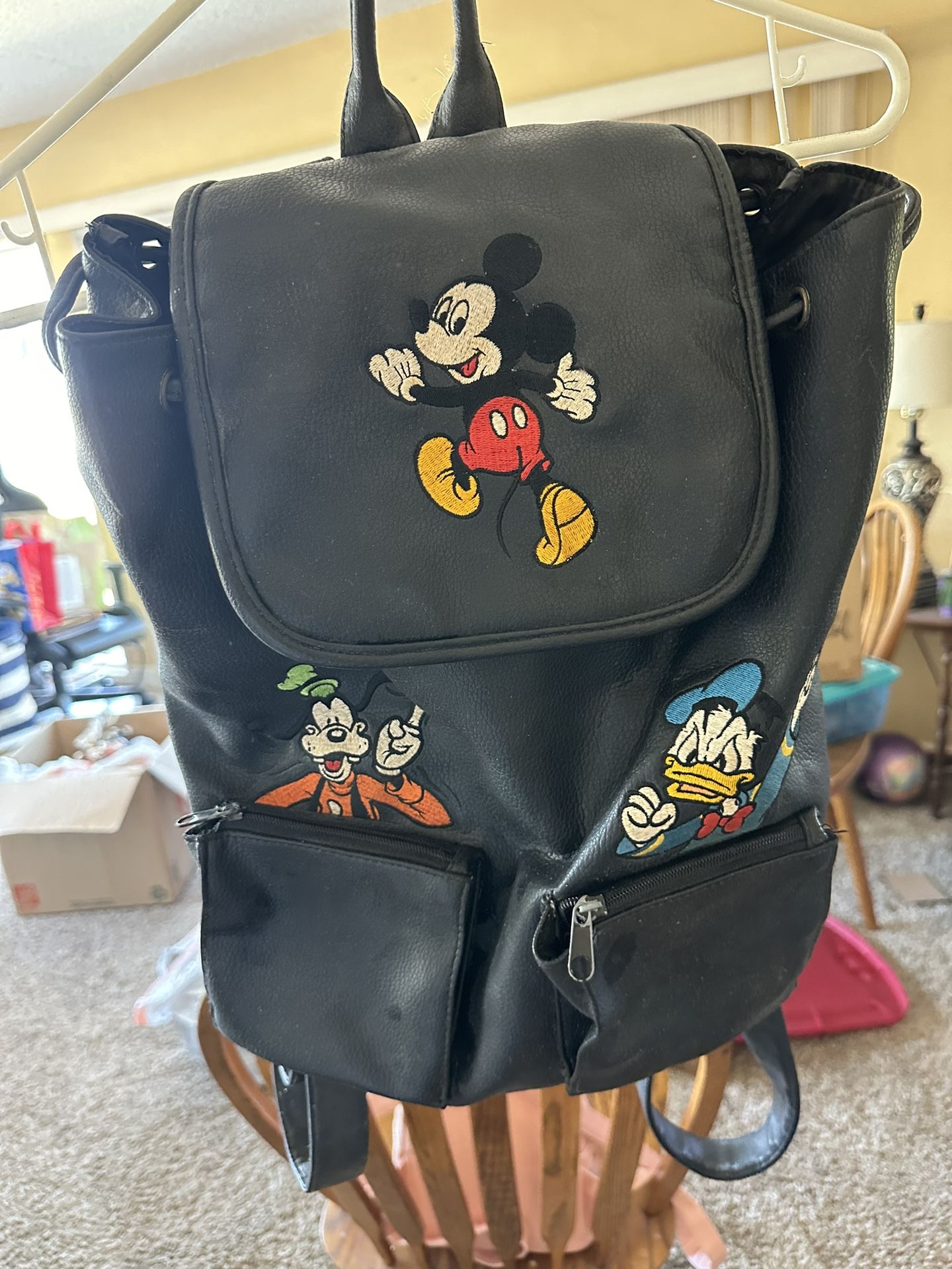 90’s Vintage Disney Leather Backpack