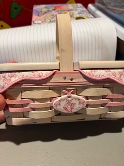 Vintage 2000 Longaberger Basket “Horizon of Hope American Cancer Society” Rectangular