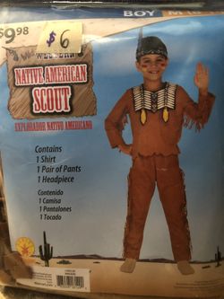 New Native American Scout Halloween Costume size medium