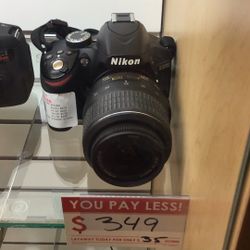 Nikon D3200 Digital Camera With Charger And Lens, Layaway Available!